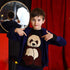 Kids Black T-Shirt with Panda Application