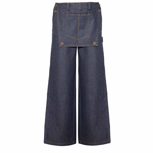 Girls Flare Jeans with Flap
