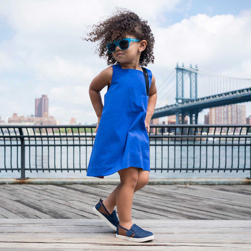 Blue Trapeze Dress