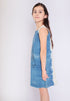 Artisanal T-Shirt Dress Naturally Dyed Indigo with Hand Block Print