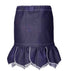 Girls Denim Mini Skirt with Flower Petals