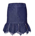 Girls Denim Mini Skirt with Flower Petals