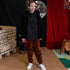 Kids Copper Velvet Track Pants with Hand Smock