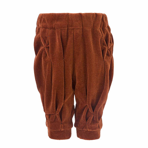 Copper Velvet Baby Pants with Hand Smock