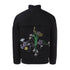 PRELOVED Black Bomber Jacket with Floral Emproidery, 1 year