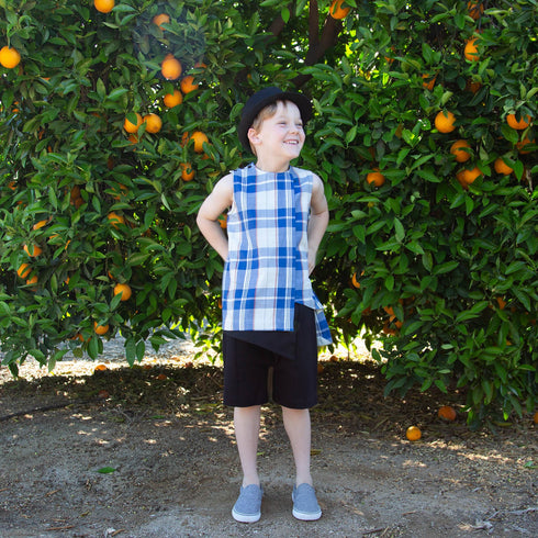 Boys and Girls Black Bermuda Shorts