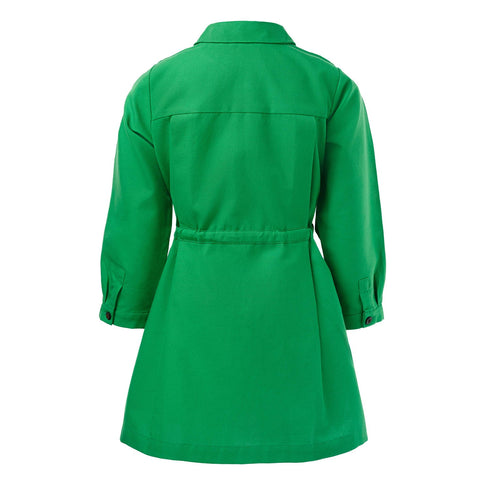 Kids Green Shirt Dress