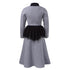 Grey Fleece Bustle Dress