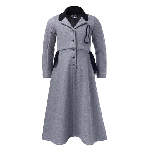 Grey Fleece Bustle Dress