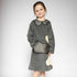 Kids Grey Velvet A-line Dress