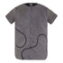 Grey Velvet Jacket with Short Sleeves