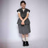 Grey Velvet Sleeveless Kids Vest