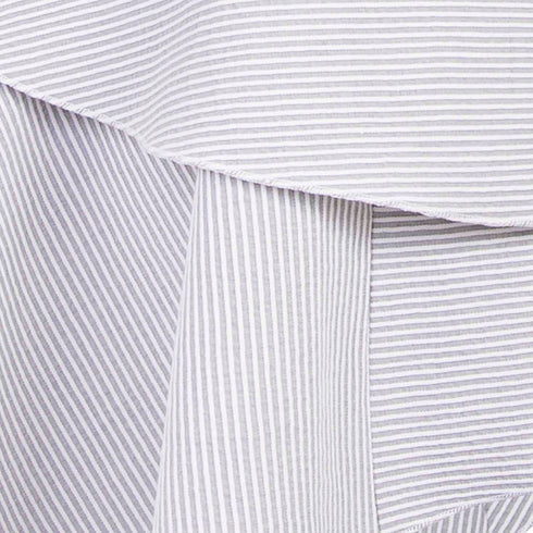 Girls Asymetrical Skirt with Grey Stripes