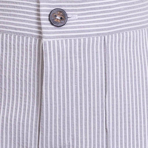 Kids' Grey and white Short Pants with Stripes