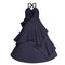 Black Waffle Cotton Gown for Girls