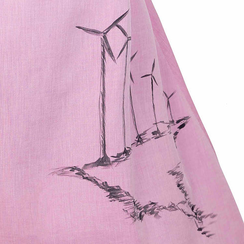 Hand-Painted Girls Pink Dress, Limited Edition
