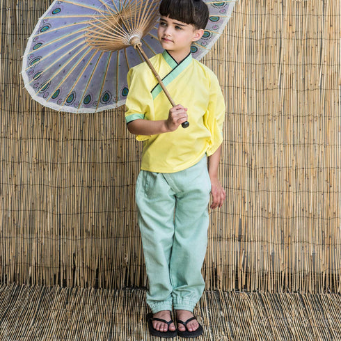 Green Pirate Pants Organic Cotton Girls & Boys Trousers