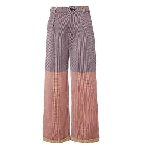 Multicolored Pants with Appliquè