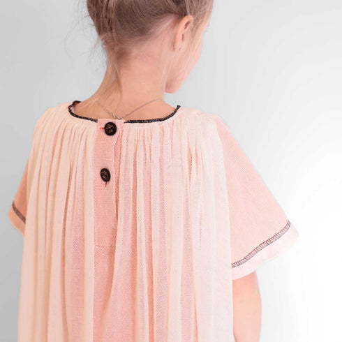 Girls Tulle Dress in Off White