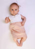 Baby Dress in Peach and White