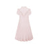 Pink Knit Midi Dress with Yoke