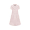 Pink Knit Midi Dress with Yoke