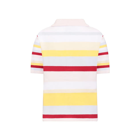 Knitted Shirt with Pastel Stripes