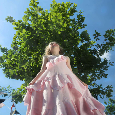 Light Pink Flower Girls Dress