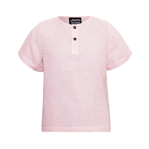 Kids T Shirt in Pink Muslin