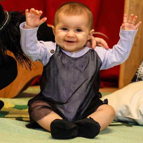 Lilac Baby Onesie with Mesh