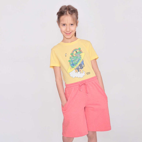 Red Girls and Boys Sweat Shorts
