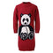 Red Knitted Girls Dress with Panda