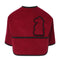 Red Corduroy Bib with Sleeves