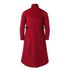 Red Corduroy Turtleneck Dress