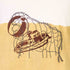 Artisanal T-Shirt Naturally Dyed with Turmeric and Toy Block Print
