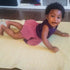 Purple Baby Dress with Flower Petals