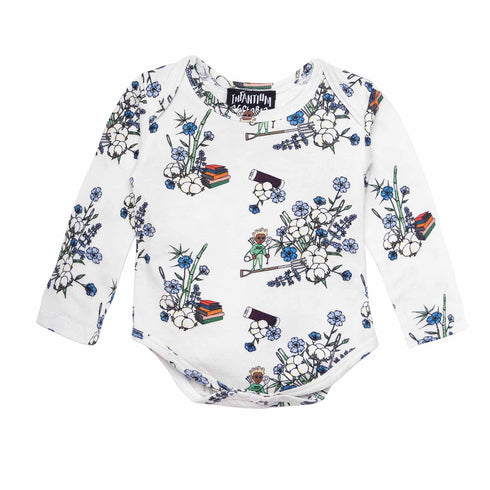 Floral White Baby Onesie