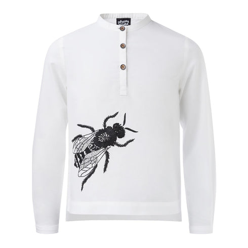 Tunic with Bee Hand Embroidery