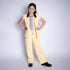 Yellow Waffle Cotton Dress Pants