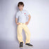 Yellow Waffle Cotton Dress Pants
