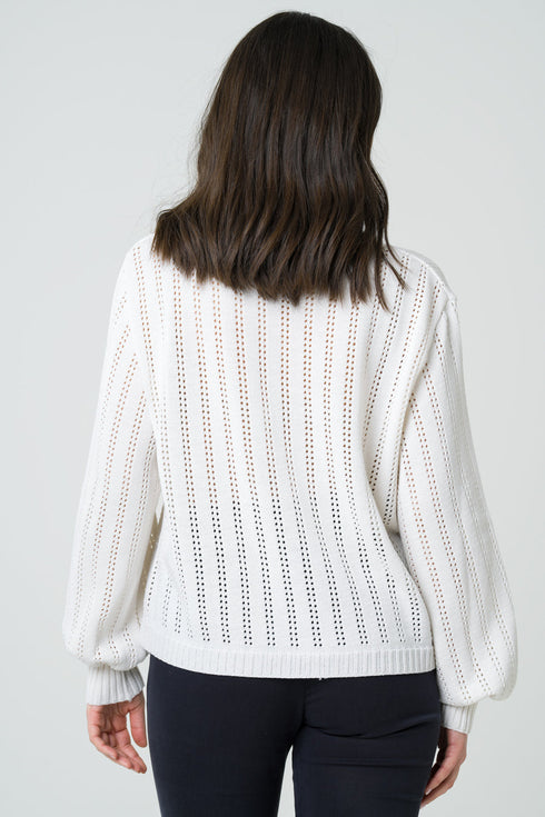 Pull lamier écru