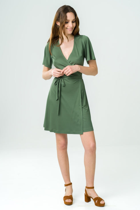 Robe Acacia vert bronze