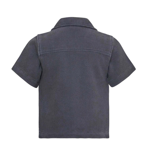 Grey Boys and Girls Button Up Shirt