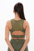 Boston - Open Back Bra Top - Green Ash