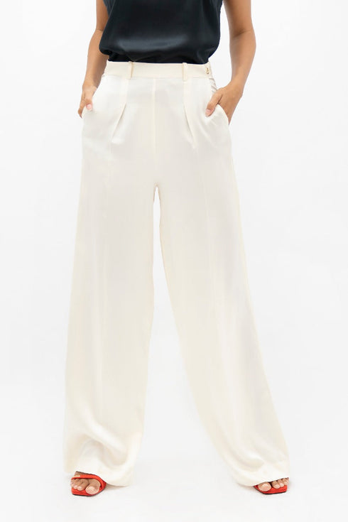 Branson - Wide Leg Pants - Pearl