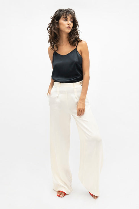 Branson - Wide Leg Pants - Pearl