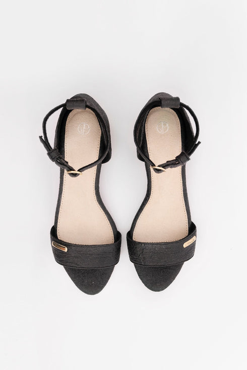 Chicago - Ankle Strap Heels - Charcoal