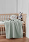 Light Green Crochet-Style Baby Blanket