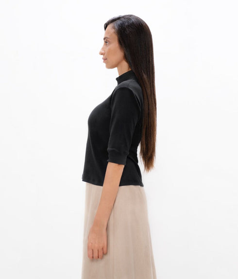 Doha - High Neck - Black Sand
