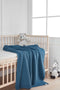 Thick Knit Teal Baby Blanket